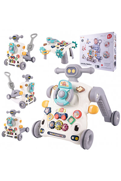 MalPlay Interactive transformable 6-in-1 walker with steering wheel, comfortable seat, activity panel