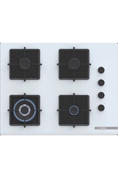 Bosch Beyaz 3 lü Ankastre Set (HUA736EV0T-POH7C2P30O-DWK64PJ20T ) Buhar Destekli - Pişirme Matı ile