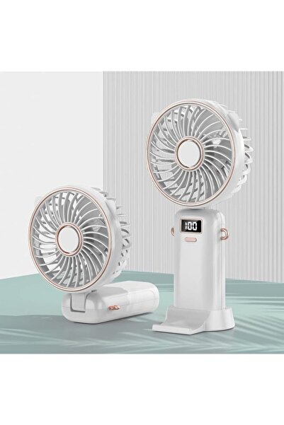 Generic مروحة صغيرة محمولة باليد، مروحة صغيرة محمولة 5000 مللي أمبير في الساعة مروحة صغيرة شخصية مع طاقة احتياطية، مروحة مكتب قابلة للشحن