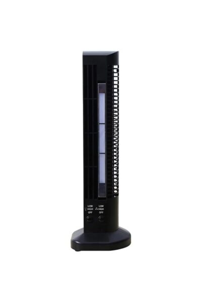 Generic مروحة برجية شخصية صغيرة مزودة بإضاءة LED ومروحة برجية USB ومروحة برجية عمودية بدون شفرات وتكييف هواء