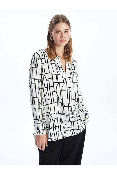 LC Waikiki Bluză cu guler legat și imprimeu Özmarka, sezon nou