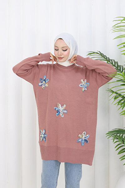 benguen Floral Knitwear Tunic S3010 Rose