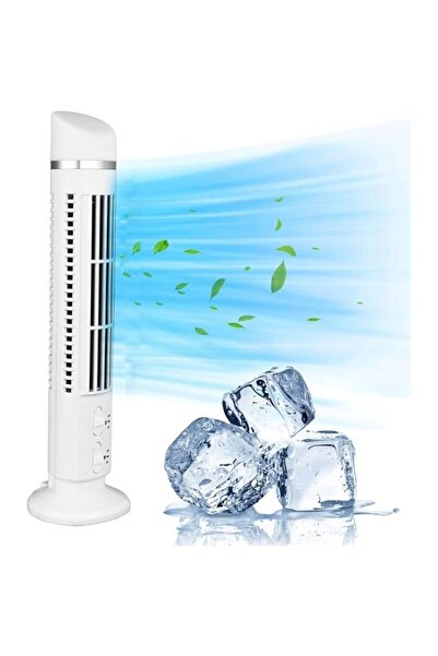 Generic مروحة برجية بدون شفرات، مروحة مكتب هادئة تدور بزاوية 90 درجة، سهلة التنظيف وصغيرة الحجم بأطراف الأصابع