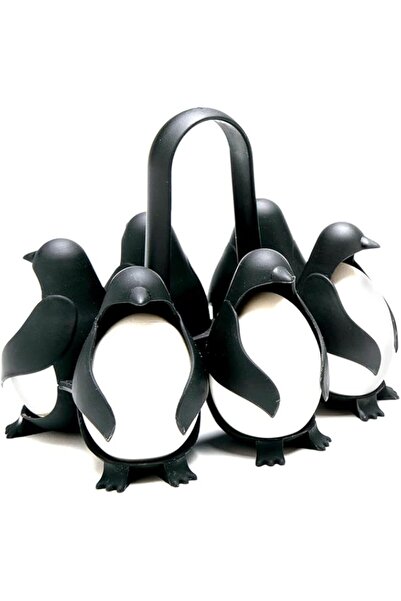 Generic طباخ البيض المسلوق على شكل بطريق من KASTWAVE، 3 في 1 للطهي والتخزين والتقديم، حامل بيض لصنع بيض ناعم