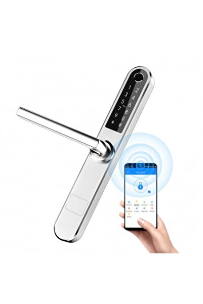 OEM Smart cylinder lock, silver, for doors 50-100 mm — TTLock app with fingerprint, code, card