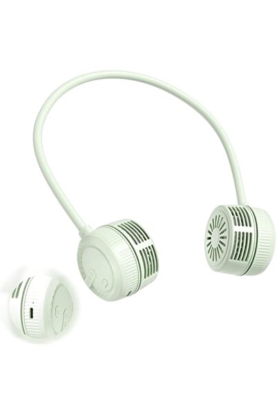 Generic مروحة رقبة saykfoe مروحة توربو بتصميم سماعة رأس مروحة بدون شفرات سلكي...