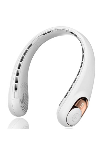 Generic Portable Rechargeable Neck Fans, 360° Air Outlet, Super Quiet, 3 Speeds, 4000mAh Bladeless Wearable