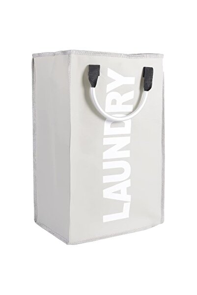 Generic Rness 40L Laundry Basket, Foldable Laundry Bag, Laundry Hamper, Folding Washing Bag, Beige
