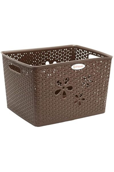 Generic Esqube Zeta laundry basket, Brown Color