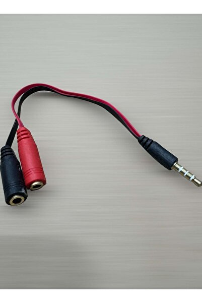 dl محول كابل سماعة الرأس من خطين إلى خط واحد مقاس 3.5 ملم