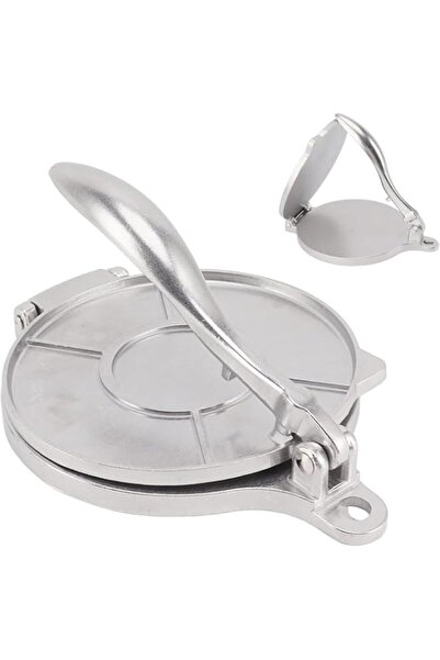 Generic مكبس العجين | تورتيلا، روتي | آلة صنع الشباتي | فولاذ مقاوم للصدأ | غير لاصق | يدوي | مثالي