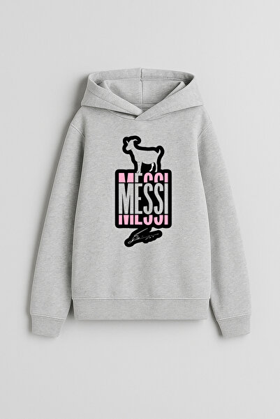 MODA Jucătorul de fotbal Lionel Messi cu imprimeu Hanorac gri pentru băieți c...