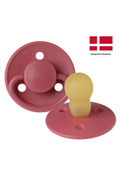 Mininor Rubber Pacifier 12+ Months - Heat Flower