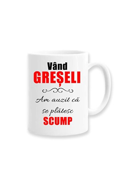 OEM Cană personalizată cu mesaj amuzant: „greșeli de vânzare, am auzit că sun...