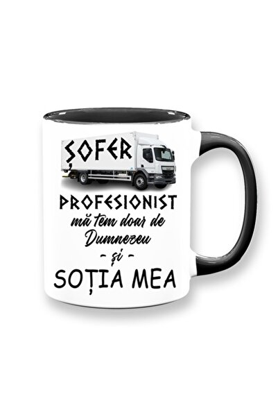 OEM Cană personalizată cu mesajul: „Șofer profesionist, mă tem doar de Dumnez...