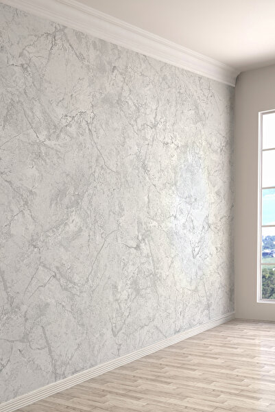 dreamwall Modern Açık Gri Beton Efektli Tekstil Duvar Kağıdı