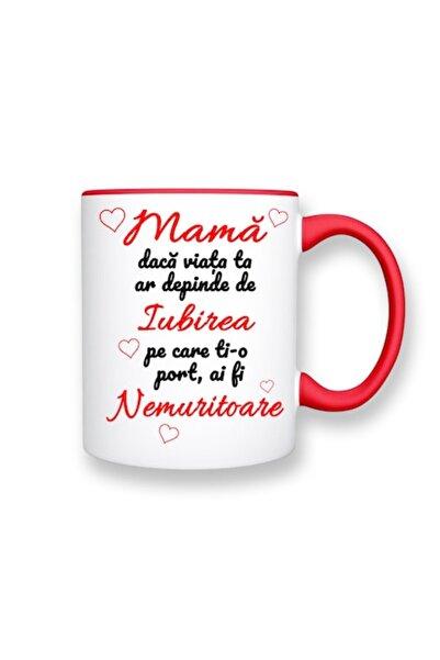 OEM Cană personalizată cu mesajul: „Mamă, dacă viața ta ar depinde de dragost...