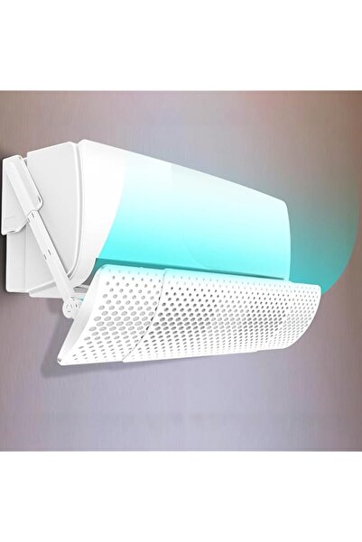 Generic عاكس مكيف الهواء من سيمو، قابل للتعديل من 74 إلى 105 سم، بطانة من فحم الخيزران، يمتص الروائح، للحائط