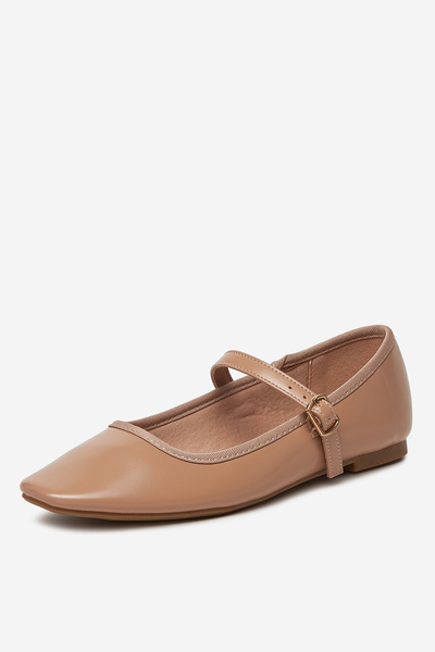 DeeZee Γυναικείες Μπαλαρίνες Χαμηλές Μπεζ Φλατ 37