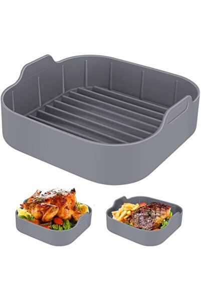 Generic بطانة قابلة لإعادة الاستخدام لمقلاة الهواء من FGSAEOR (8 بوصات)، وعاء سيليكون للفرن، بديل لورق البرشمان