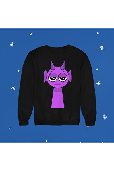 MAGORS STIL-X SPRUNKI KARAKTERLERİ BASKILI UNISEX ÇOCUK SWEATSHIRT 3 İPLİK ŞARDONLU