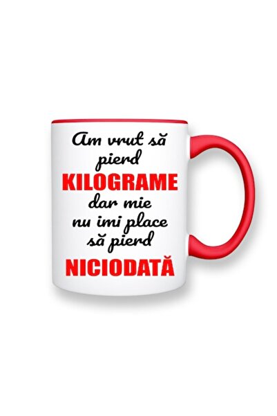 OEM Cană personalizată cu mesajul: „Am vrut să slăbesc, dar nu-mi place să sl...