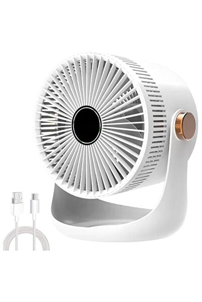 Generic مروحة مكتب Lumins™ للمكتب مروحة طاولة صغيرة محمولة مع إمكانية التبديل بين الشحن والشحن عبر USB