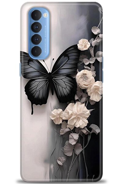 kılıfevreni Oppo Reno 4 Pro Uyumlu Kılıf HD Baskılı Kapak - Tasarım Silikon K...