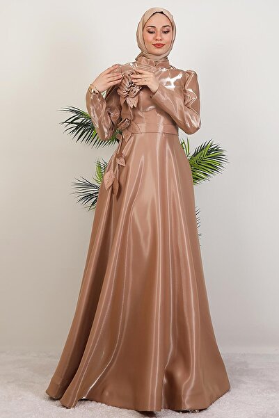 giz astore Rüya Organze Abiye Vizon