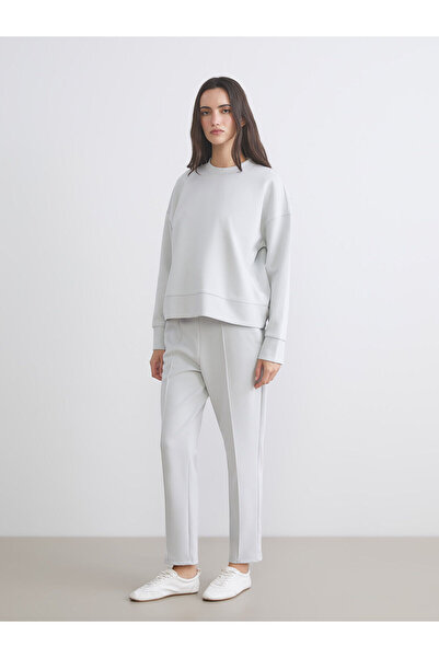 LC Waikiki Gray Crew Neck Women's Sweatshirt