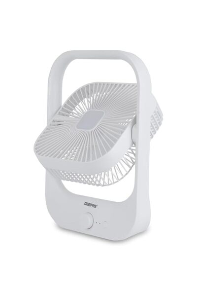 Generic مروحة جيباس القابلة لإعادة الشحن مقاس 8 بوصات مع إضاءة ليد، GF21162، حماية من الشحن الزائد، تعمل لمدة 8 ساعات، خطوة بخطوة