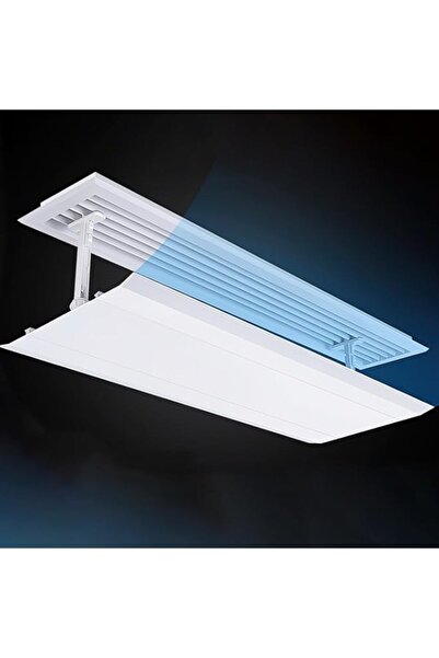 Generic عاكس مكيف الهواء Seemo لمكيف الهواء المركزي، 90 سم، أبيض، حاجز اتجاه الرياح