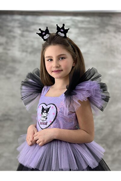 tny kids collection Pullu Kuromi Kız Çocuk Elbise