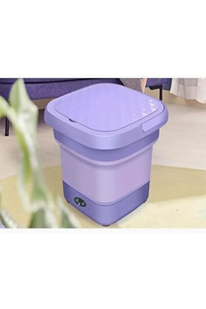Generic Folding Washing Machine, Mini Automatic Travel Home Travel Underwear Foldable Washer And Dryer for T