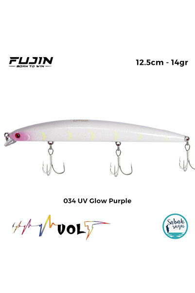 Fujin Volt VL125S 12.5cm 14gr Maket Balık 034 UV Glow Purple