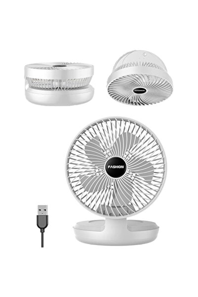 Generic مروحة سطح مكتب قابلة للطي بمنفذ USB، مروحة مكتب كهربائية صغيرة محمولة، مروحة شخصية هادئة بسرعتين، غرفة نوم صغيرة