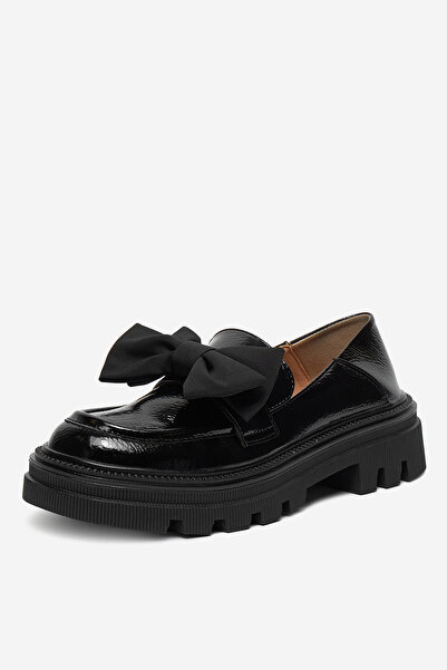 DeeZee Γυναικεία Μοκασίνια Χαμηλά Μαύρα με Χοντρή Σόλα 40