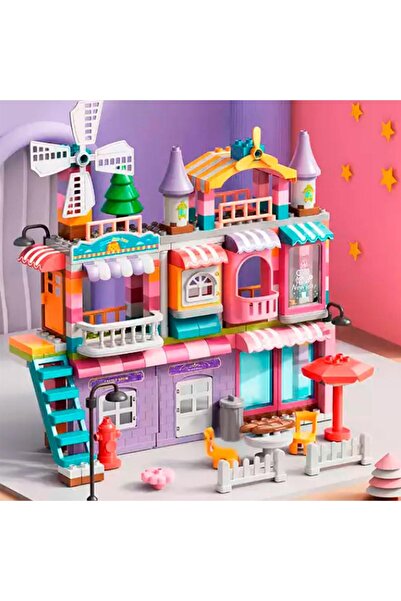 CAN OYUNCAK Dude 216 Piece Girl's Villa Building Blocks