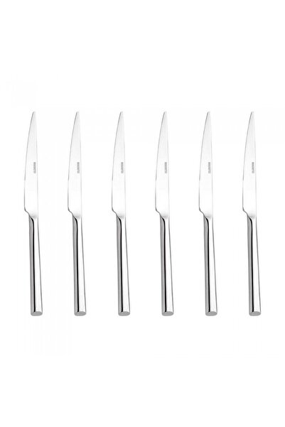 Inoxriv Set of 6 MEDEA medium knives, stainless steel, L21cm, thickness 4.5mm, glossy finish