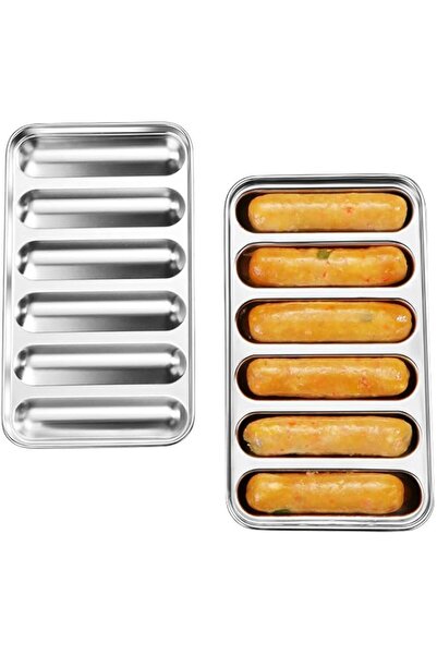 Generic قالب سجق Les-Theresa مصنوع من الفولاذ المقاوم للصدأ 304، قالب هوت دوج، مكمل غذائي للأطفال، صلصة لحوم