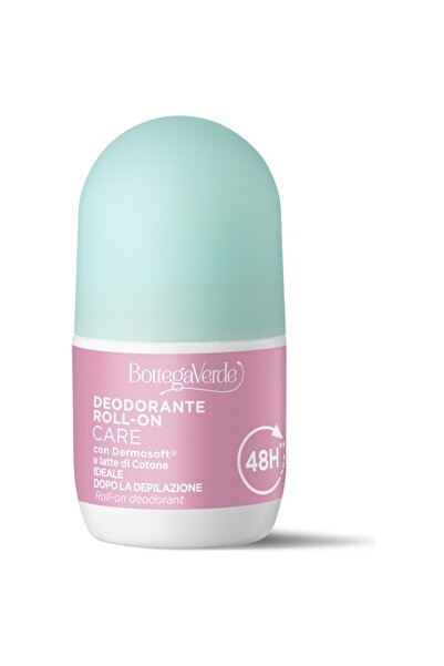 Bottega Verde Deodorant roll-on cu lapte de bumbac, pentru piele delicată și sensibilă, 50 ML