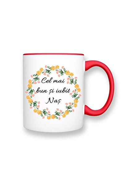 OEM Cană personalizată pentru Naș cu mesajul: „Cel mai bun și mai iubit naș”,...