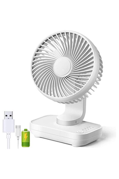 Generic Panlom USB Desk Fan 5.4" Inch 4 Speeds Cooling Quiet Operation 90° Variable Tilt Wireless Small Rec
