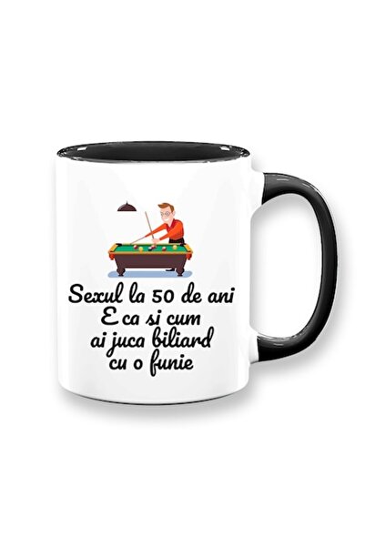 OEM Cană personalizată cu mesaj: „Sexul la 50 de ani e ca și cum ai juca bili...