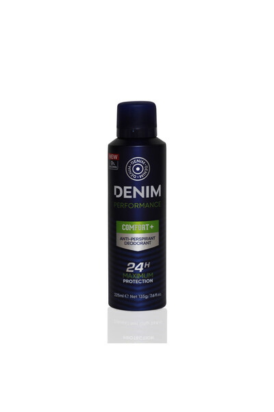 Denim Performance No Alcohol 24 Hour Anti-Persipirant Comfort Plus Formula Body Spray For Men-225ml