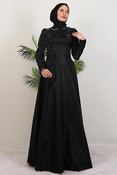 giz astore Rüya Organze Abiye Siyah