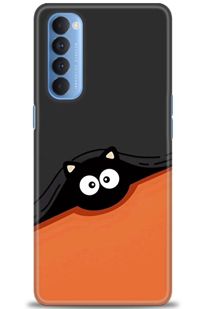 kılıfevreni Oppo Reno 4 Pro Uyumlu Kılıf HD Baskılı Kapak - Tasarım Silikon K...