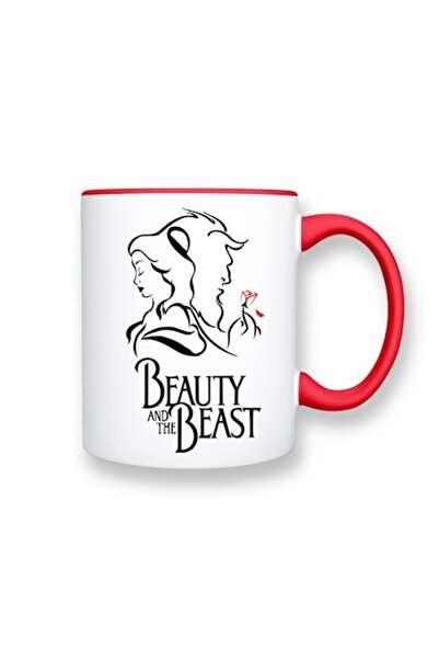 OEM Cana personalizata cu mesaj: 'beauty and the beast', Betaprint, alba cu i...