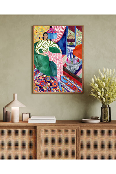 Tuba Decor Tablo dintr-o singură bucată cu rame din lemn pentru sufragerie, s...