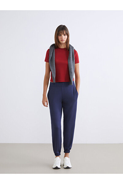 LC Waikiki Navy Blue Elastic Waist Women's Jogger Sweatpants